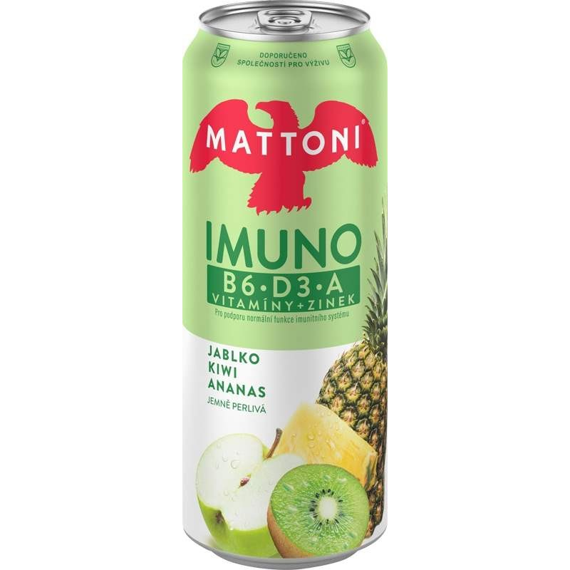 Mattoni Imuno jablko & kiwi & ananas 0,5l - plech