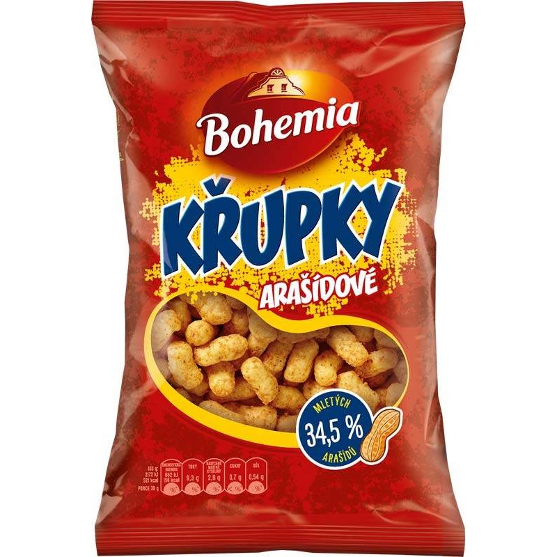 Křupky arašídové 100g Bohemia