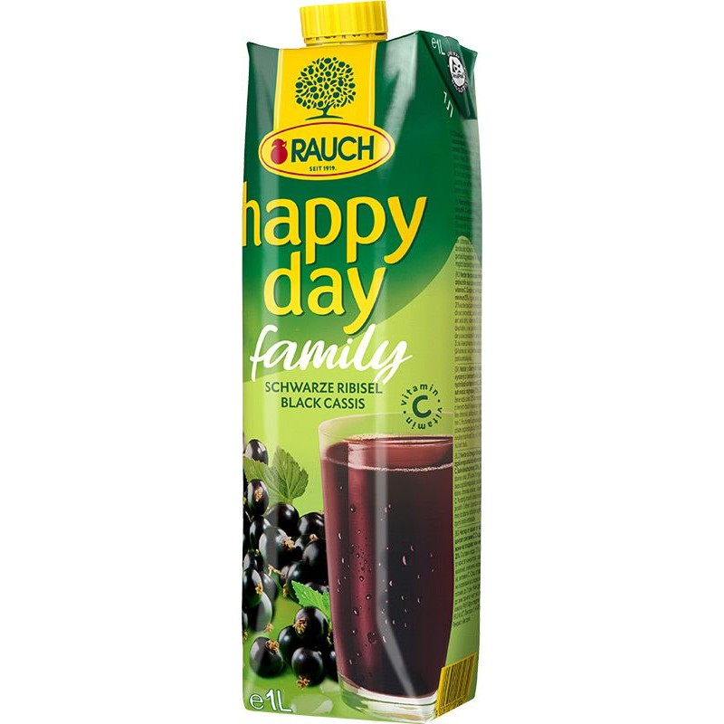 Rauch Happy day Family černý rybíz 1l