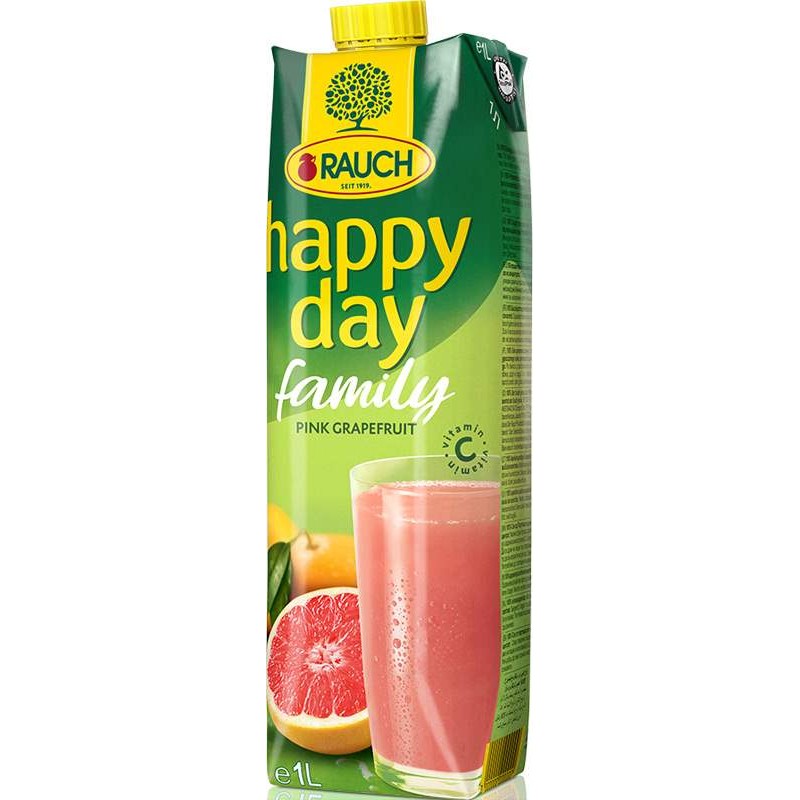 Rauch Happy day Family růžový grapefruit 1l