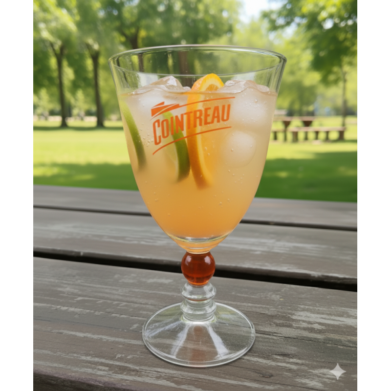 Sklenice Cointreau na stopce