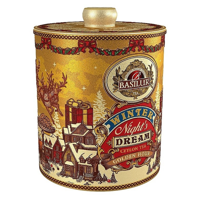 BASILUR Winter Night’s Golden Hour – luxusní černý čaj 100g | Vyprodej-Online.cz