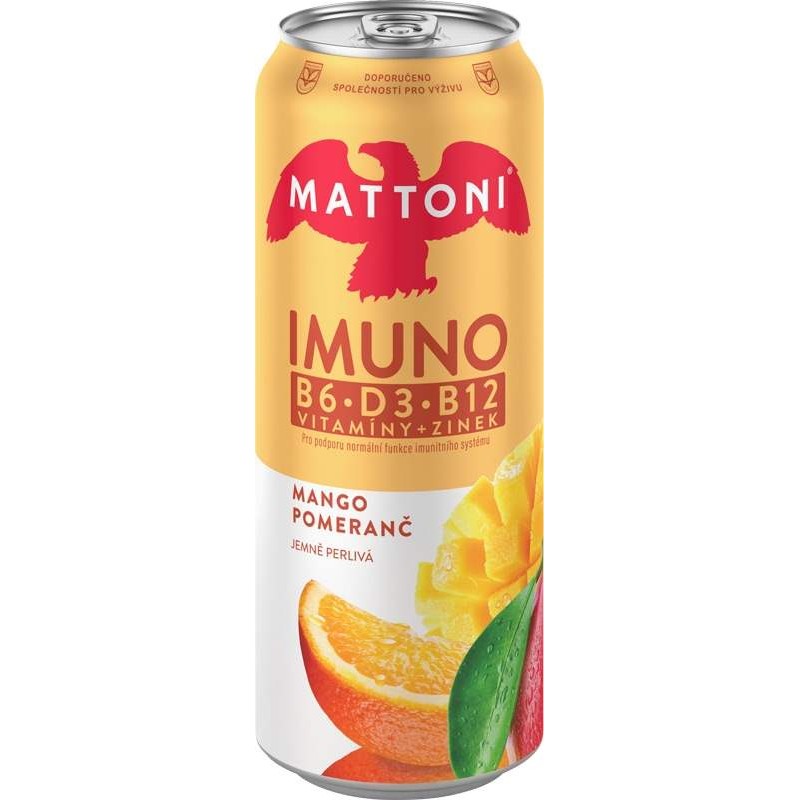 Mattoni Imuno pomeranč & mango 0,5l - plech