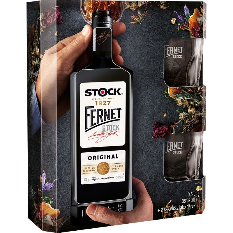 Fernet Stock 0,5l - kazeta 2x sklo